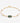 Bracelet with pearls and a green stone on a white background
