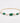 Bracelet with green stones and pearls on a gold chain against a white background