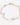 Pearl bracelet with gold chain on a white background