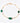 Bracelet with gold chain, green beads, and white pearls on a white background