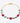 Bracelet with pink and green gemstones on a gold chain against a white background