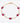 Gold bracelet with red gemstones on a white background