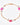 Bracelet with pink gemstones and gold chain on a white background