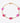 Bracelet with pink beads and gold chain on a white background