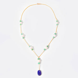 14K Gold Celestial Pearl Cascade Necklace