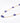 Gold necklace with purple beads on a white background