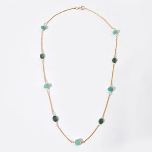 14K Gold Emerald Heritage Necklace